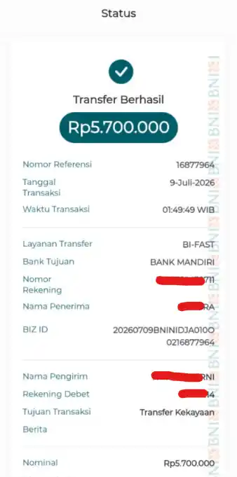 Bukti Transfer