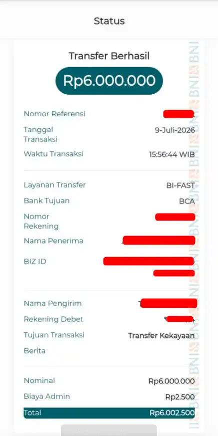 Bukti Transfer