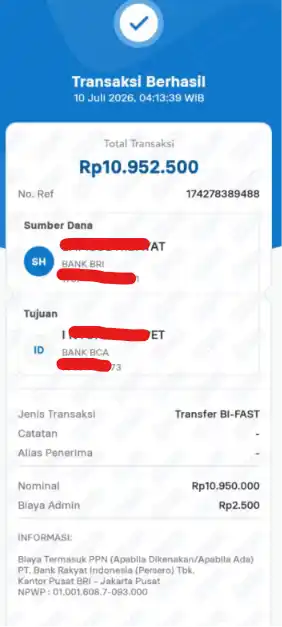 Bukti Transfer