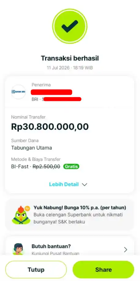 Bukti Transfer