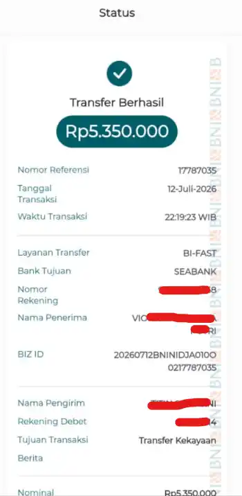 Bukti Transfer
