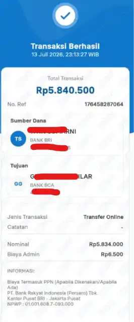Bukti Transfer