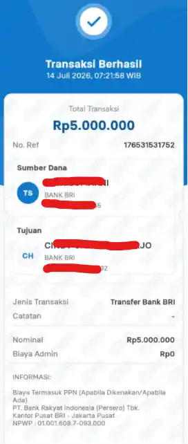 Bukti Transfer