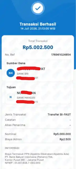 Bukti Transfer