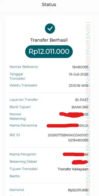 Bukti Transfer