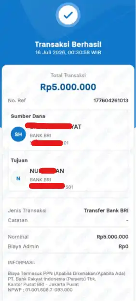Bukti Transfer