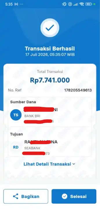 Bukti Transfer
