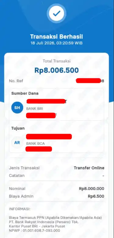 Bukti Transfer