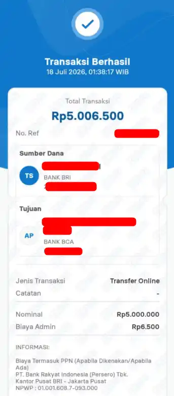 Bukti Transfer