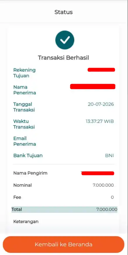 Bukti Transfer