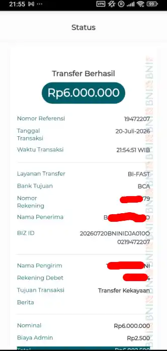 Bukti Transfer