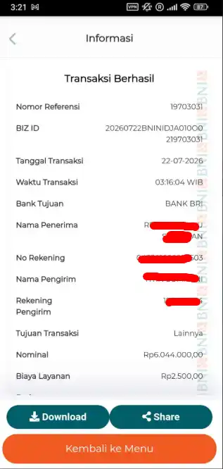 Bukti Transfer