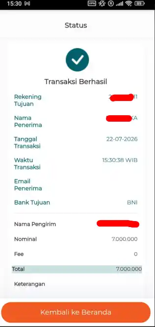 Bukti Transfer