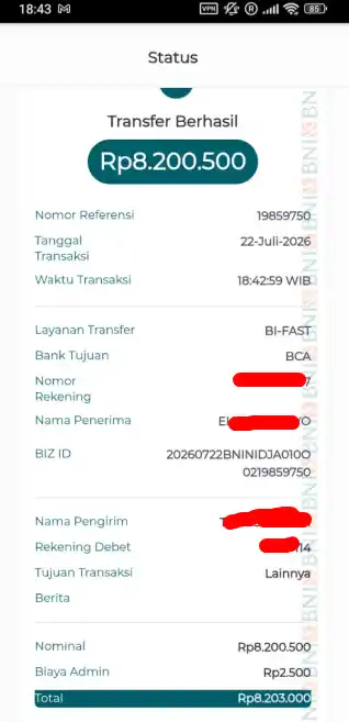 Bukti Transfer