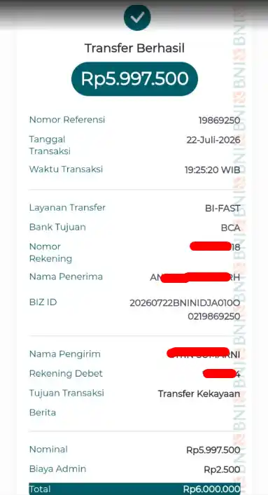 Bukti Transfer
