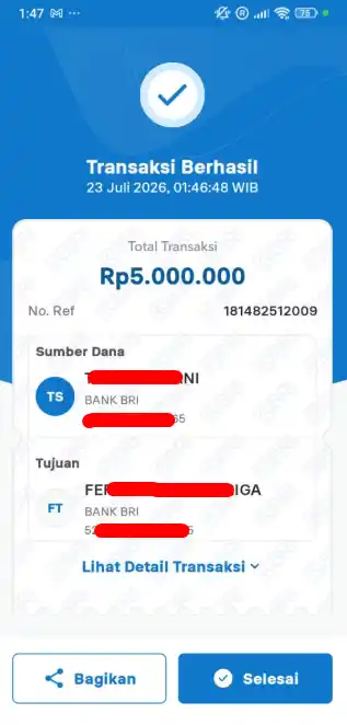 Bukti Transfer