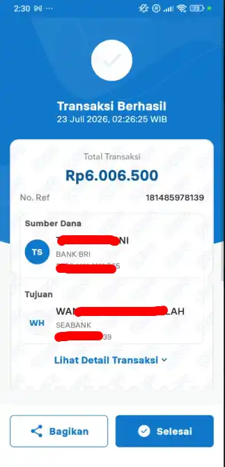 Bukti Transfer
