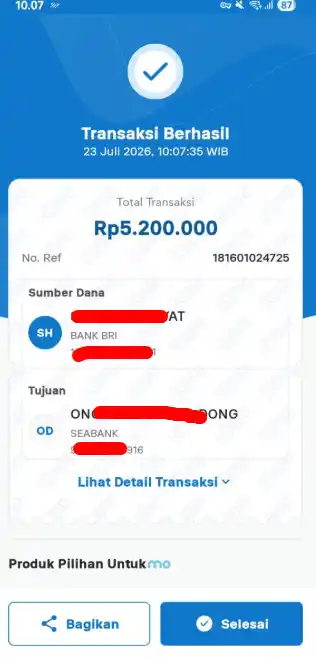 Bukti Transfer