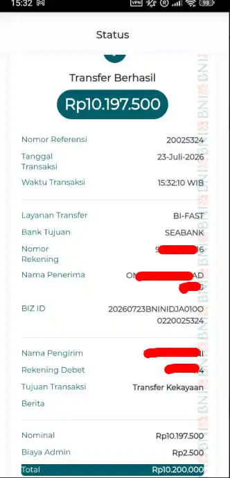 Bukti Transfer