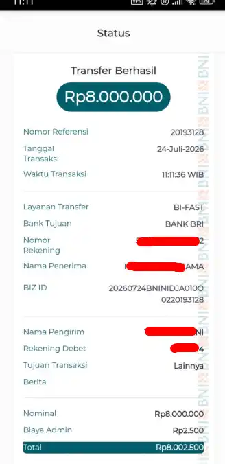 Bukti Transfer