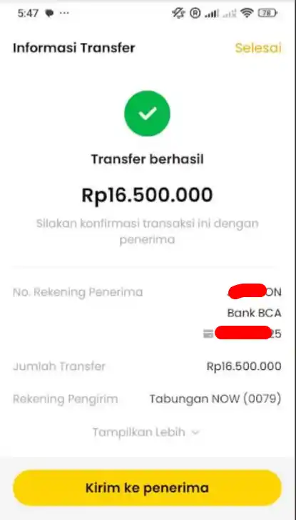 Bukti Transfer