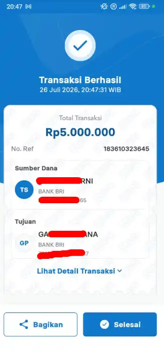 Bukti Transfer