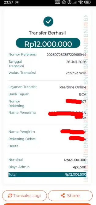 Bukti Transfer