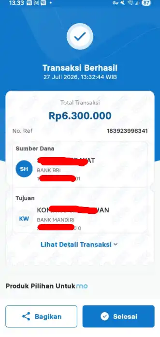 Bukti Transfer