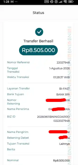 Bukti Transfer