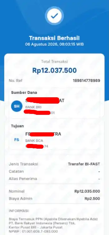 Bukti Transfer